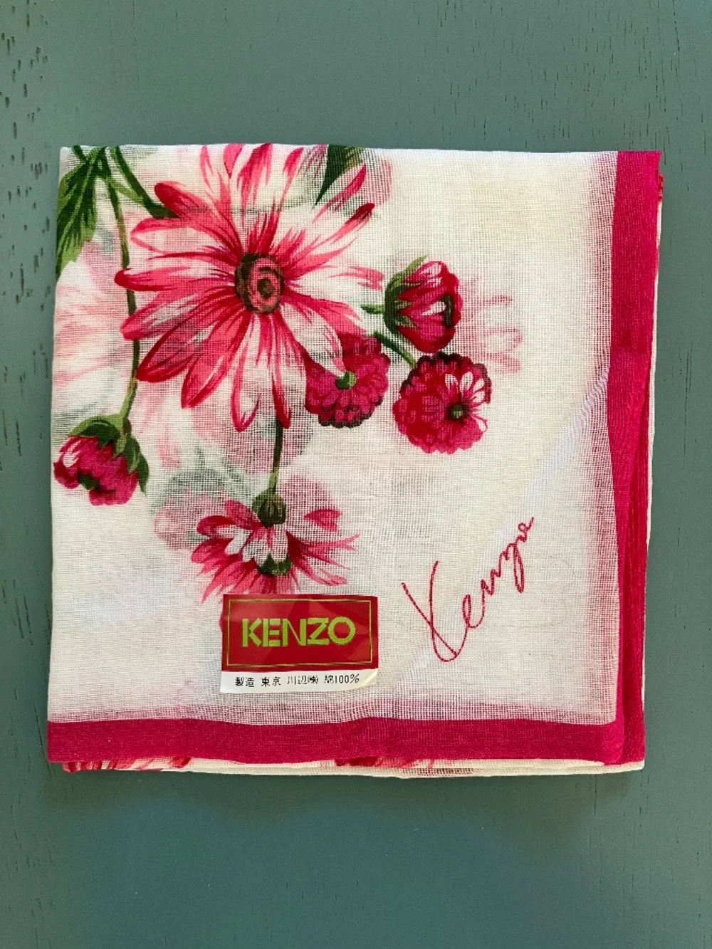 Kenzo Japan Vintage Handkerchiefs Lot of Two